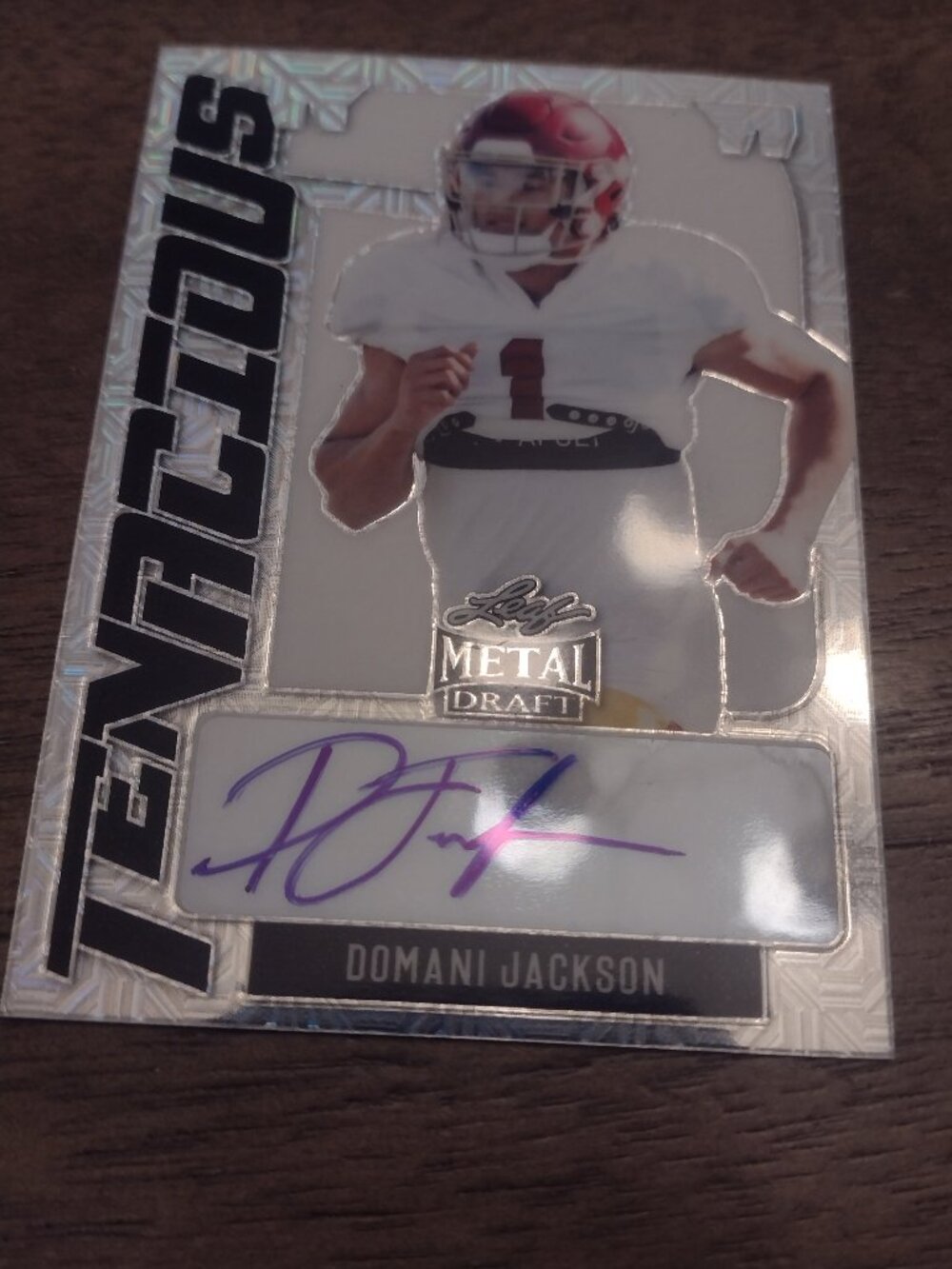 Domani Jackson 2022 Leaf Metal autographed card #16/20